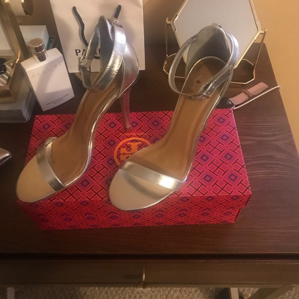 Silver High heels
